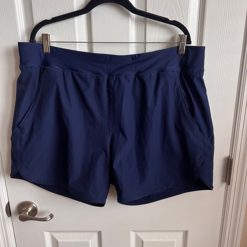 Lands End Navy Blue‎ Swim Shorts Bottoms Size 18 Activewear Athletic